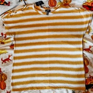 New Woman’s Top with Faux Straps on Sleeves. Brand New